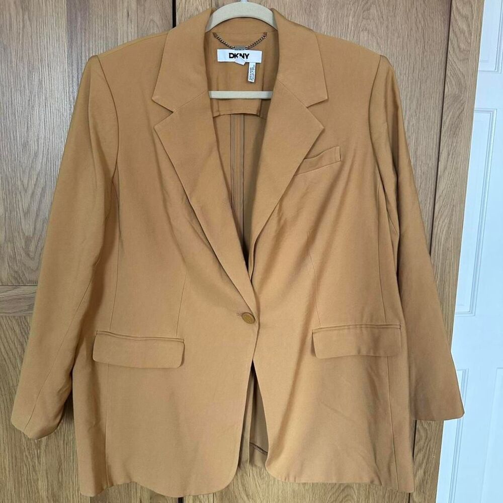 Dkny Women's Tan and Yellow Jacket